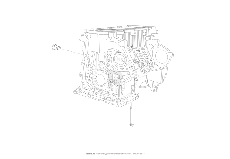 Запчасти Lifan X60 Поколение I и рестайлинги (2011)  — Блок цилиндров — схема