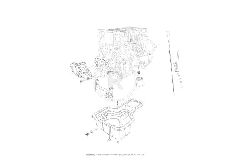 Запчасти Lifan X60 Поколение I и рестайлинги (2011)  — Система смазки — схема