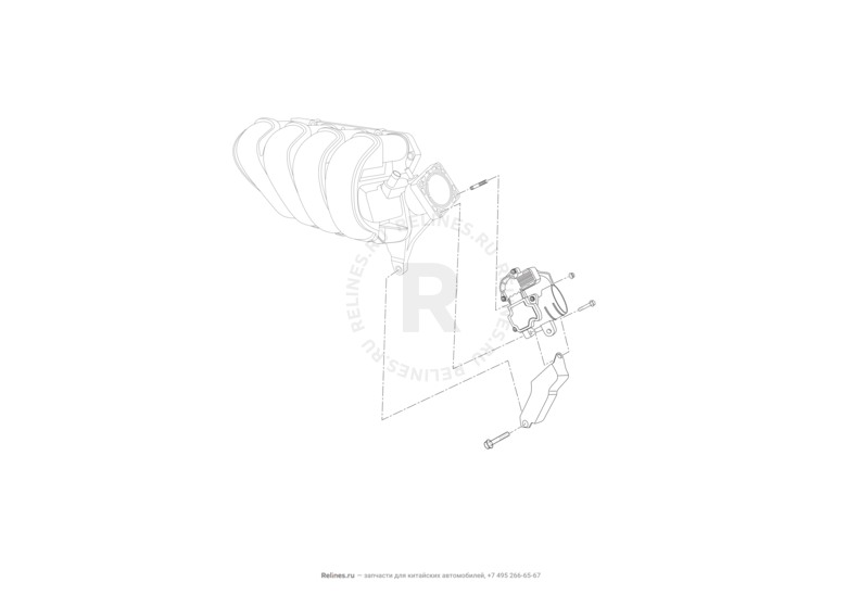 Запчасти Lifan X60 Поколение I и рестайлинги (2011)  — Дроссельная заслонка — схема