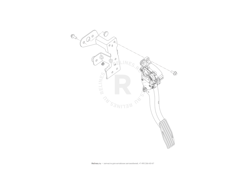 Запчасти Lifan X60 Поколение I и рестайлинги (2011)  — Педаль газа — схема
