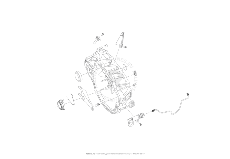 Запчасти Lifan X60 Поколение I и рестайлинги (2011)  — Корпус (картер) сцепления — схема