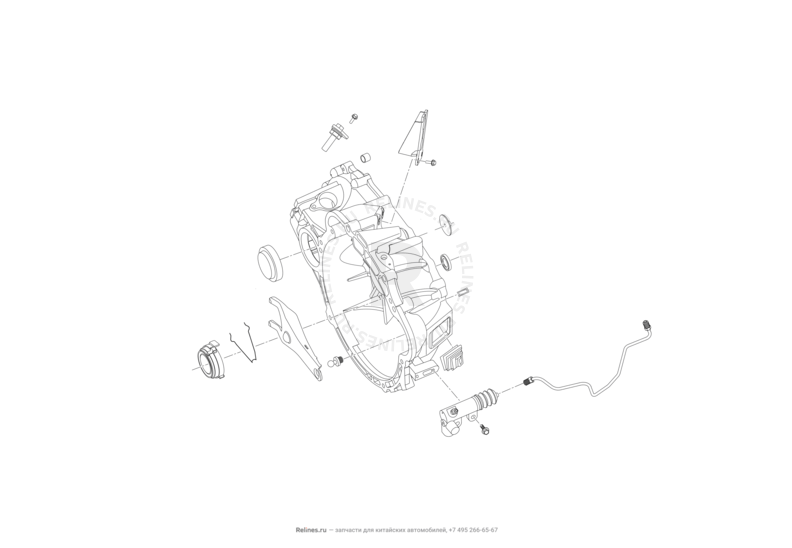 Запчасти Lifan X60 Поколение I и рестайлинги (2011)  — Корпус (картер) сцепления — схема