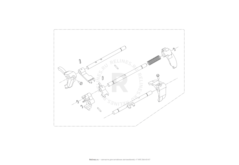 Вилки и штоки переключения передач Lifan X60 — схема