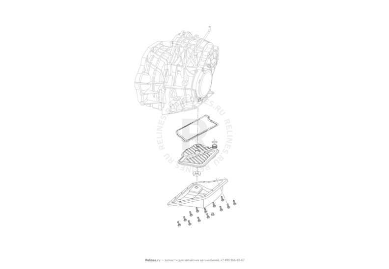 Запчасти Lifan X60 Поколение I и рестайлинги (2011)  — Поддон (картер) масляный и фильтр — схема