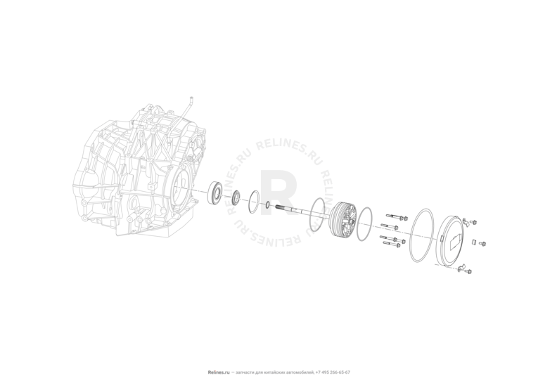 Запчасти Lifan X60 Поколение I и рестайлинги (2011)  — Первичный (входной, ведущий) вал и масляный насос — схема
