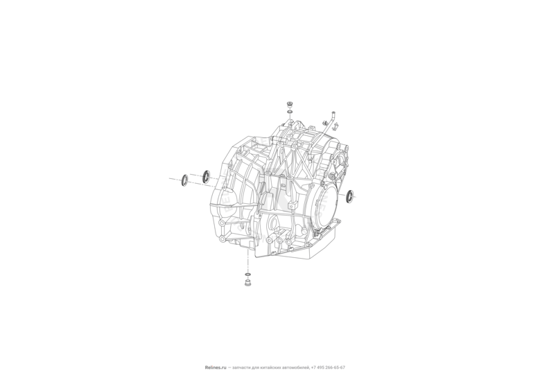 Запчасти Lifan X60 Поколение I и рестайлинги (2011)  — Корпус (картер) коробки переключения передач (КПП) — схема