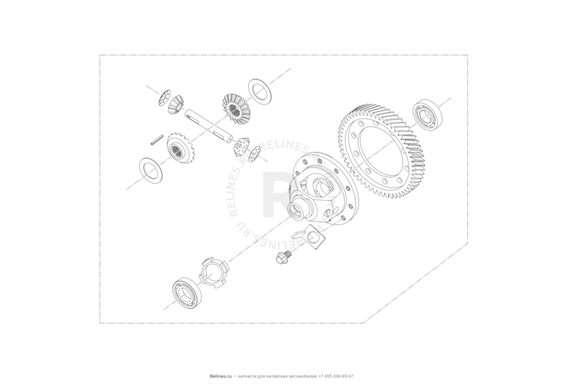 Запчасти Lifan X60 Поколение I и рестайлинги (2011)  — Дифференциал — схема