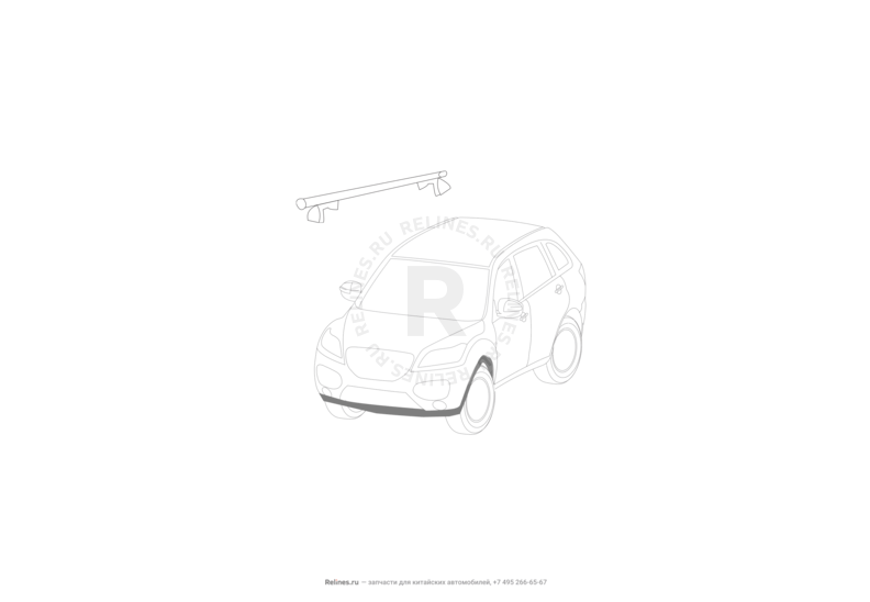Запчасти Lifan X60 Поколение I и рестайлинги (2011)  — Обвес и багажник на крышу — схема