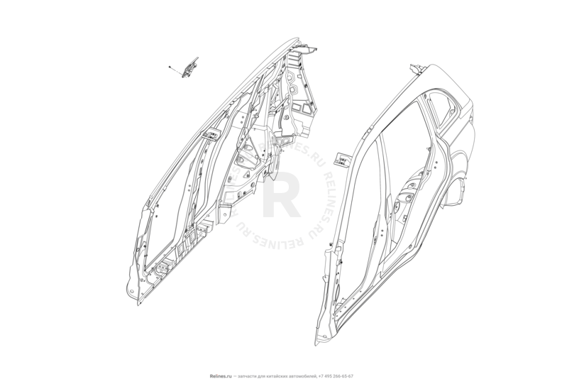 Запчасти Lifan X60 Поколение I и рестайлинги (2011)  — Боковины — схема