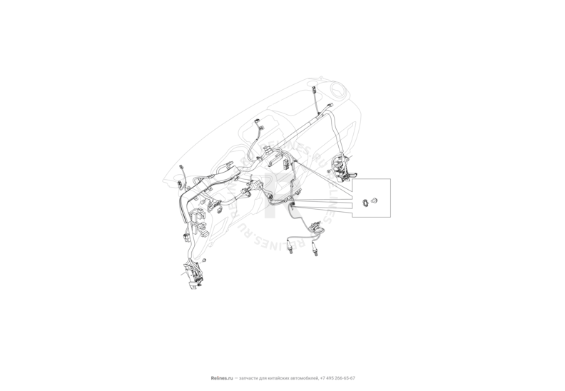 Запчасти Lifan X60 Поколение I и рестайлинги (2011)  — Проводка панели приборов (торпедо) — схема