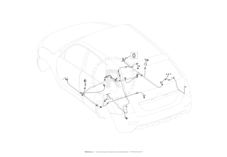 Запчасти Lifan X60 Поколение I и рестайлинги (2011)  — Проводка кузова — схема