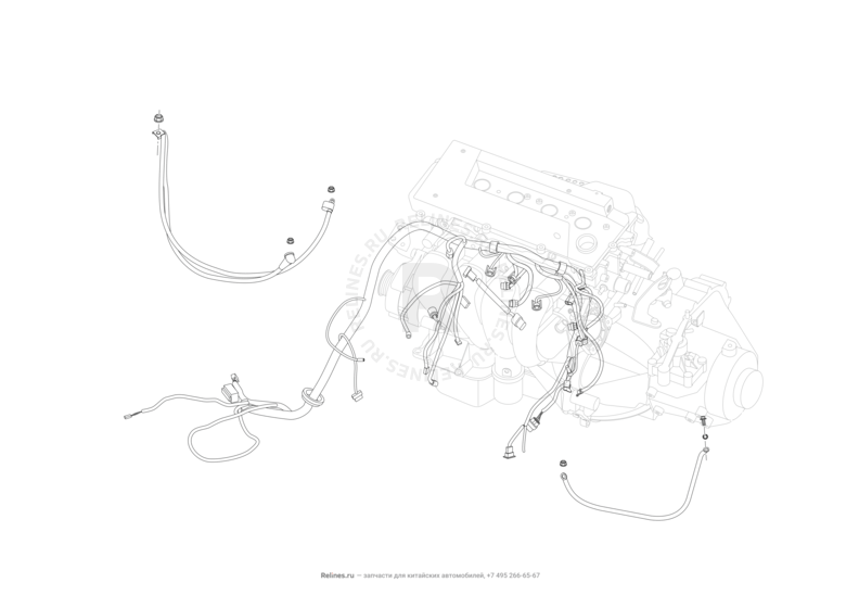 Запчасти Lifan X60 Поколение I и рестайлинги (2011)  — Проводка двигателя — схема