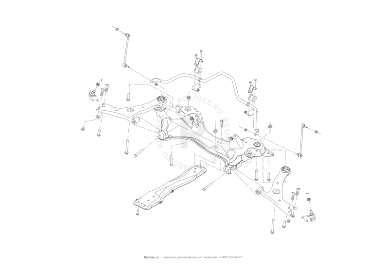 Запчасти Lifan X70 Поколение I (2018)  — Передняя подвеска — схема