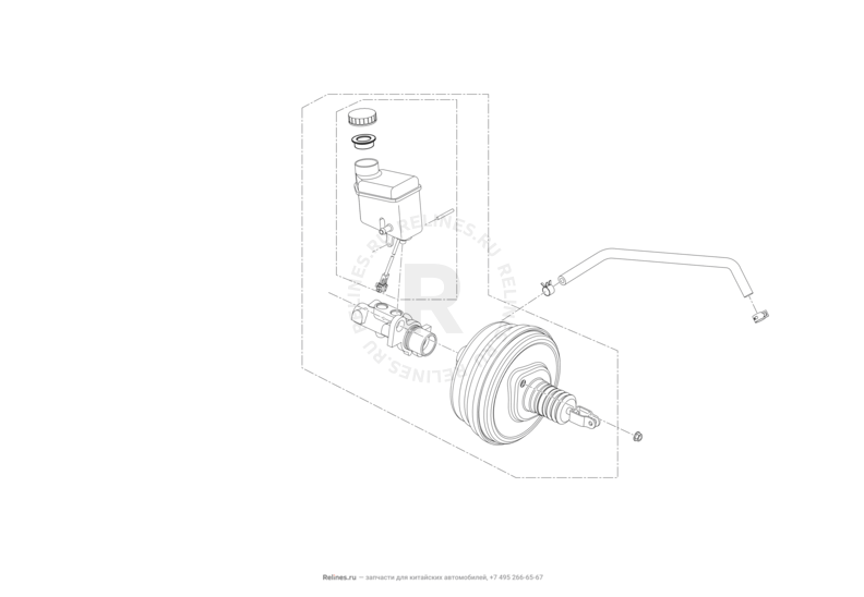 Запчасти Lifan X70 Поколение I (2018)  — Гидравлическая часть тормозной системы — схема