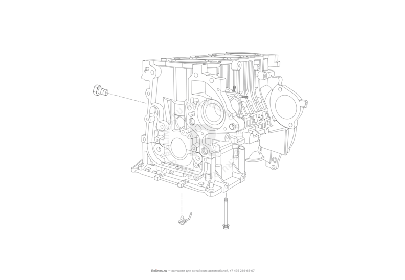 Запчасти Lifan X70 Поколение I (2018)  — Блок цилиндров — схема