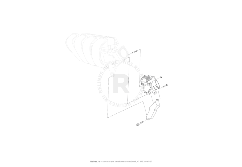 Запчасти Lifan X70 Поколение I (2018)  — Дроссельная заслонка — схема
