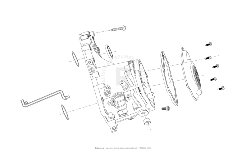 Запчасти Lifan X70 Поколение I (2018)  — Корпус (картер) коробки переключения передач (КПП) — схема