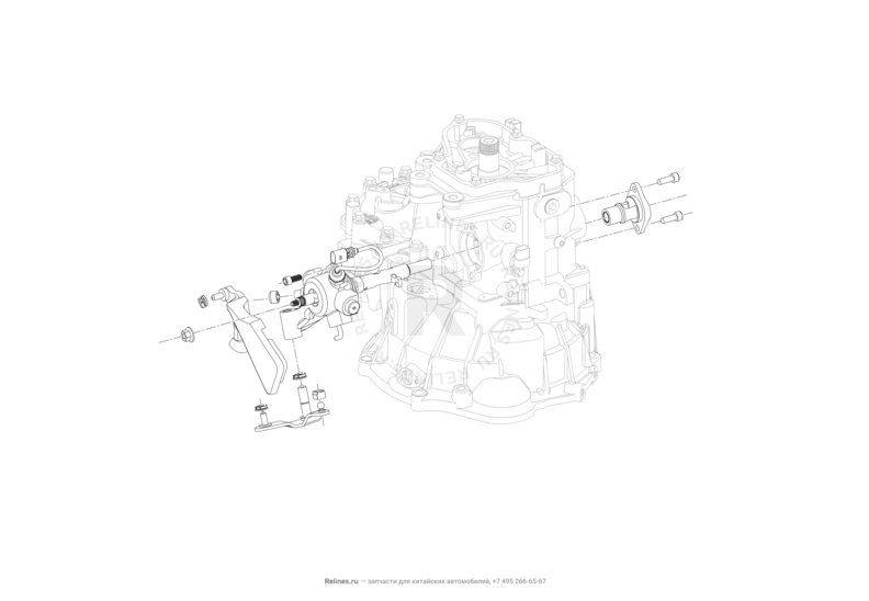 Запчасти Lifan X70 Поколение I (2018)  — Механизм переключения передач — схема