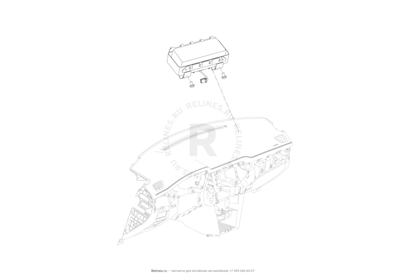 Запчасти Lifan X70 Поколение I (2018)  — Подушка безопасности переднего пассажира — схема