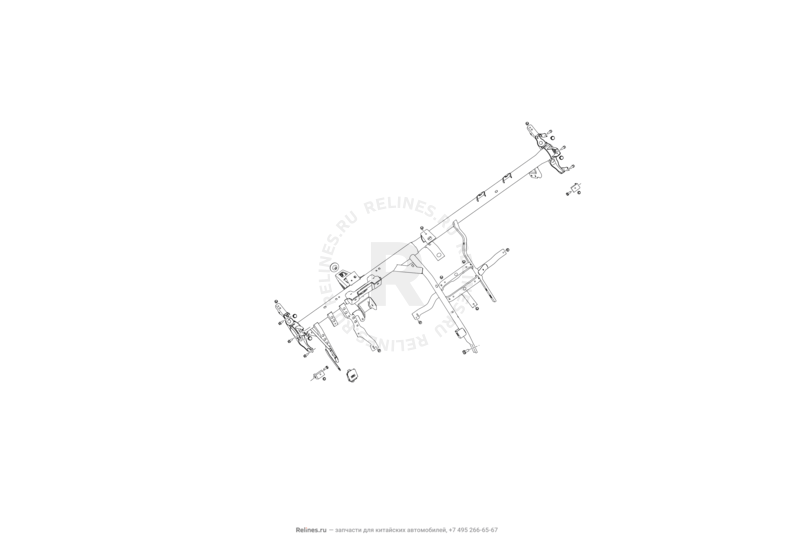 Запчасти Lifan X70 Поколение I (2018)  — Рама передней панели (торпедо) — схема