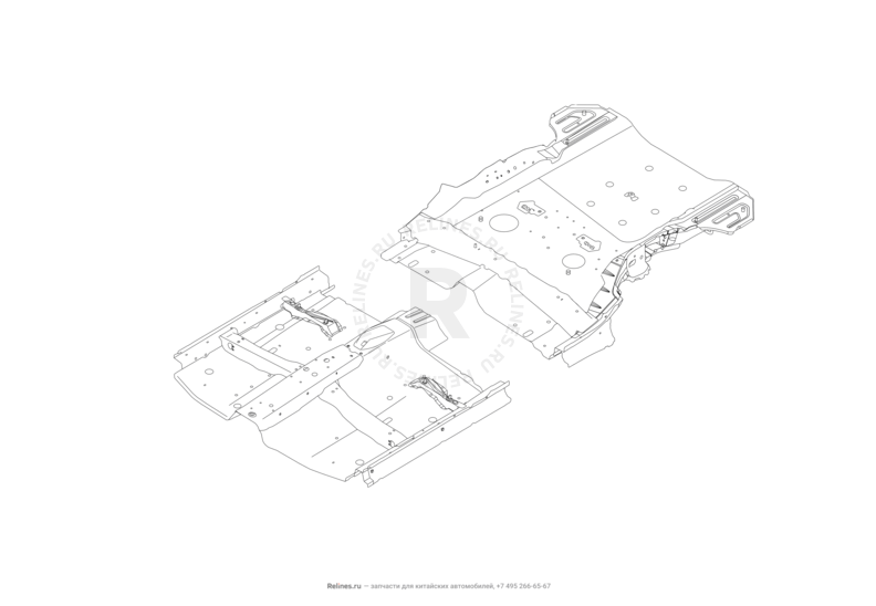 Запчасти Lifan X70 Поколение I (2018)  — Пол — схема