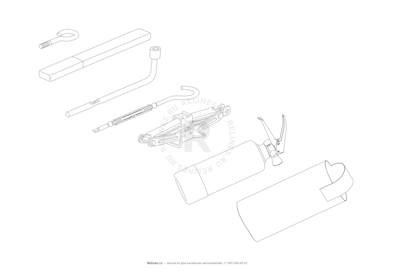Запчасти Lifan X70 Поколение I (2018)  — Инструменты — схема