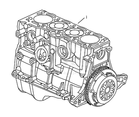 Запчасти Geely MK Поколение I (2006)  — Блок цилиндров — схема