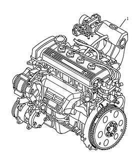 Запчасти Geely MK Поколение I (2006)  — Двигатель в сборе — схема