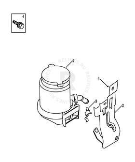 Запчасти Geely MK Поколение I (2006)  — Бачок гидроусилителя (ГУР) — схема