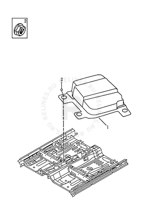 Запчасти Geely MK Поколение I (2006)  — Модуль управления подушками безопасности (Airbag) — схема