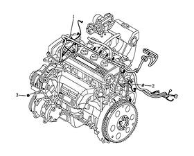 Запчасти Geely MK Поколение I (2006)  — Проводка двигателя — схема