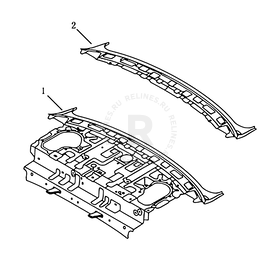 Панель багажного отсека (багажника) Geely MK — схема