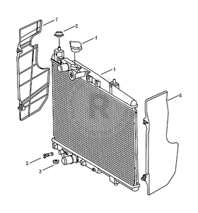 Радиатор охлаждения (MT) Geely MK — схема