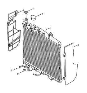 Радиатор охлаждения Geely MK — схема