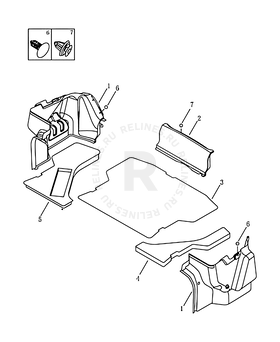 Запчасти Geely MK Поколение I (2006)  — Обшивка багажного отсека (багажника) — схема