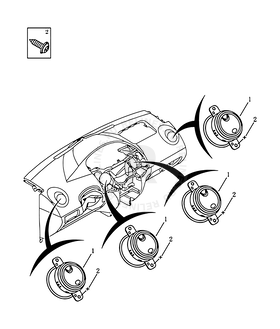 Запчасти Geely MK Поколение I (2006)  — Решетка воздуховода (дефлектор) (OLD TYPE) — схема
