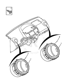 Запчасти Geely MK Поколение I (2006)  — Решетка воздуховода (дефлектор) (NEW TYPE) — схема
