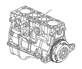 Запчасти Geely GC6 Поколение I (2014)  — Блок цилиндров (MR479QN) — схема