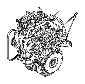 Запчасти Geely GC6 Поколение I (2014)  — Двигатель в сборе (JLB-4G15; CONTINENTAL SYSTEM) — схема