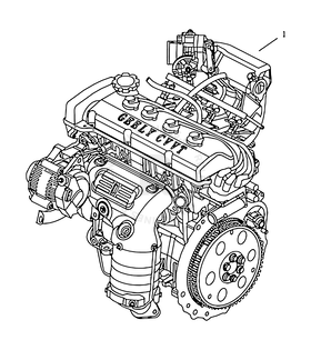 Двигатель в сборе (MR479QN MT) Geely GC6 — схема