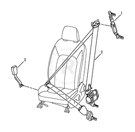 Запчасти Geely GC6 Поколение I (2014)  — Ремни безопасности и их крепежи для передних сидений (LG-4) — схема
