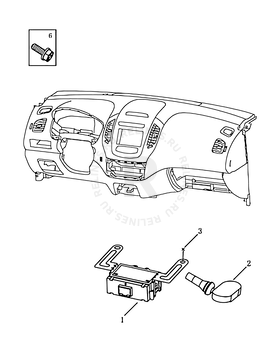 Запчасти Geely GC6 Поколение I (2014)  — Блок и датчик контроля давления в шинах (LG-4) — схема