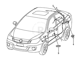 Запчасти Geely GC6 Поколение I (2014)  — Проводка пола и багажного отсека (багажника) — схема