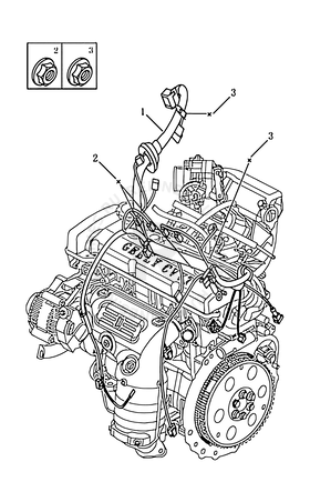 Запчасти Geely GC6 Поколение I (2014)  — Проводка двигателя — схема