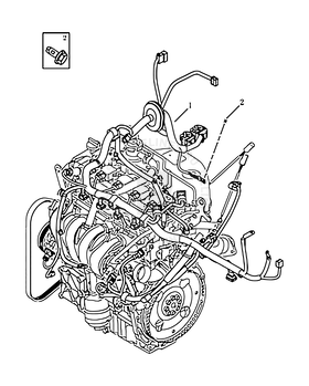 Запчасти Geely GC6 Поколение I (2014)  — Проводка двигателя (JLB-4G15) — схема