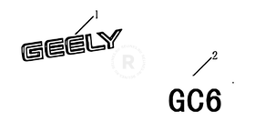 Эмблемы Geely GC6 — схема