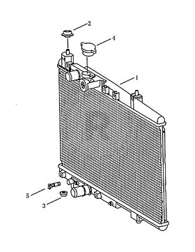 Запчасти Geely GC6 Поколение I (2014)  — Радиатор охлаждения (MR479QN) — схема