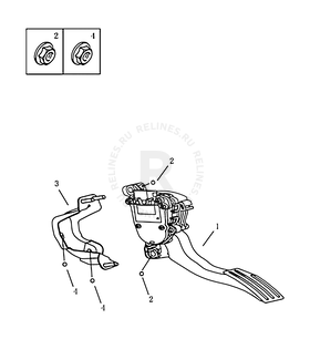 Педаль газа (JLB-4G15) Geely GC6 — схема