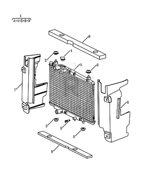 Запчасти Geely GC6 Поколение I (2014)  — Радиатор охлаждения (HOT CLIMATE) — схема