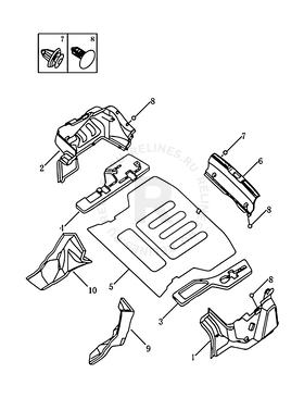 Обшивка багажного отсека (багажника) (JLB-4G15; MT) Geely GC6 — схема